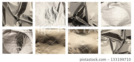 Silver metal texture background. Shiny brushed surface with polished lines and reflective chrome Silver metal texture background. Shiny brushed surface with polished lines and reflective chrome 133199710