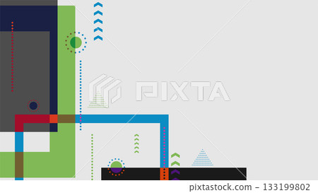 Modern Geometric Abstract Background with Colorful Shapes Modern Geometric Abstract Background with Colorful Shapes 133199802