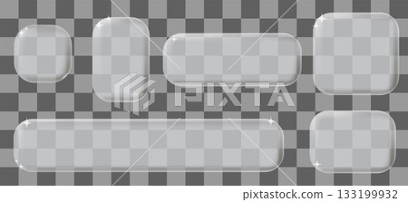 3d Y2K White Glass Frames UI UX elements. Vector set of Translucent geometric billboards for decoration and covering. Modern and sleek design suitable for websites and user interfaces. 3d Y2K White Glass Frames UI UX elements. Vector set of Translucent geometric billboards for decoration and covering. Modern and sleek design suitable for websites and user interfaces. 133199932