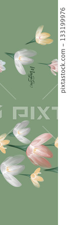Soft Pastel Patterns with Florals Fruits and Cute Motifs for Notebook Designs 133199976