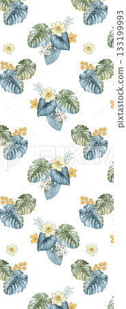 Soft Pastel Patterns with Florals Fruits and Cute Motifs for Notebook Designs 133199993