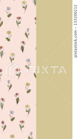 Soft Pastel Patterns with Florals Fruits and Cute Motifs for Notebook Designs 133200212