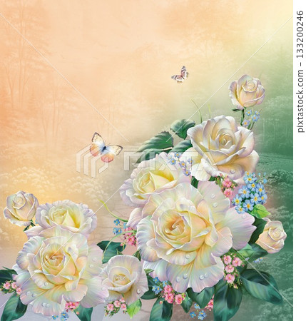 Soft Pastel Patterns with Florals Fruits and Cute Motifs for Notebook Designs 133200246