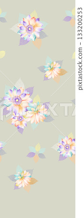 Soft Pastel Patterns with Florals Fruits and Cute Motifs for Notebook Designs 133200253