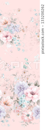 Soft Pastel Patterns with Florals Fruits and Cute Motifs for Notebook Designs 133200262