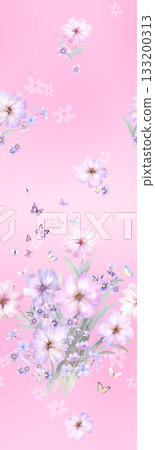 Soft Pastel Patterns with Florals Fruits and Cute Motifs for Notebook Designs 133200313