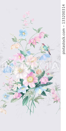 Soft Pastel Patterns with Florals Fruits and Cute Motifs for Notebook Designs Soft Pastel Patterns with Florals Fruits and Cute Motifs for Notebook Designs 133200314