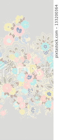 Soft Pastel Patterns with Florals Fruits and Cute Motifs for Notebook Designs 133200364