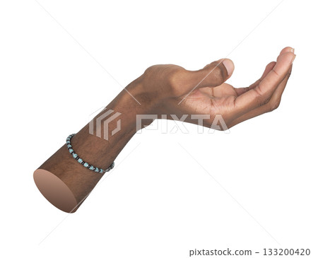 Cupped hand gesture. African man extending open palms in a humble and hopeful pose, symbol of Cupped hand gesture. African man extending open palms in a humble and hopeful pose, symbol of 133200420