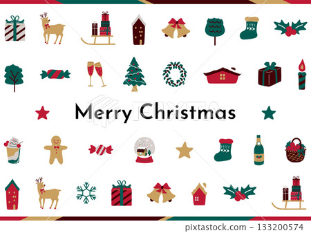 Christmas icon set Christmas icon set 133200574