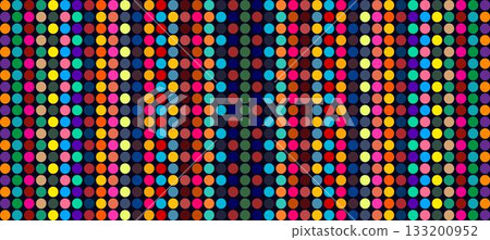 Abstract Symmetrical Dot Pattern on Blue Background 133200952