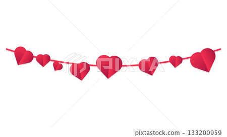 Romantic Hanging Decoration on Black Background for Love-Themed Celebrations Romantic Hanging Decoration on Black Background for Love-Themed Celebrations 133200959