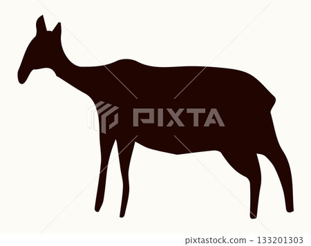 Primitive rock painting. Vector drawing Primitive rock painting. Vector drawing 133201303