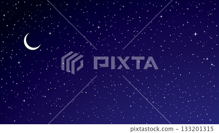 Stars in the night sky. Vector drawing 133201315