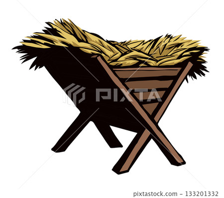 Newborn baby Jesus. Vector drawing Newborn baby Jesus. Vector drawing 133201332