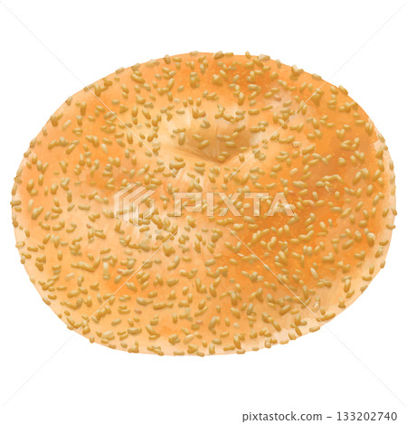 一個逼真的百吉餅（芝麻味） 133202740