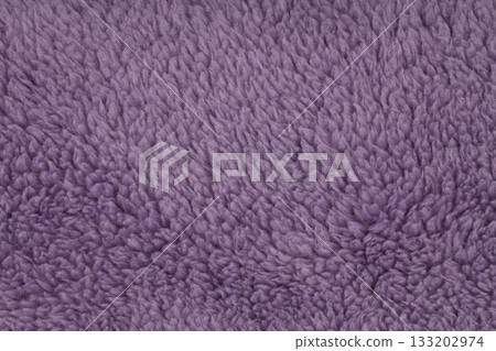Fluffy purple sherpa fleece fabric background texture 133202974