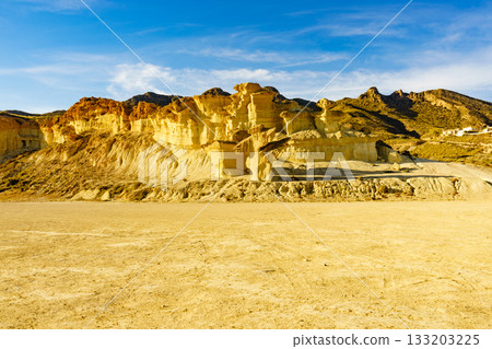 Rock formations Bolnuevo, Spain 133203225