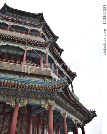 Tower of Buddhist Incense (Foxiangge) on the Longevity Hill of The Summer Palace in Beijing, China Tower of Buddhist Incense (Foxiangge) on the Longevity Hill of The Summer Palace in Beijing, China 133203321