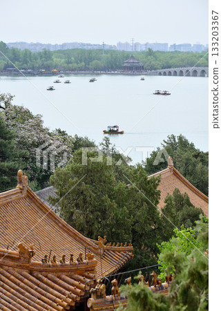 The Summer Palace and Kunming lake, imperial Chinese gardens and palaces and UNESCO World Heritage Site in Beijing, China The Summer Palace and Kunming lake, imperial Chinese gardens and palaces and UNESCO World Heritage Site in Beijing, China 133203367