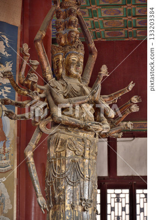 Buddhist statue in the Summer Palace, complex of imperial Chinese gardens and palaces and UNESCO Site in Beijing, China Buddhist statue in the Summer Palace, complex of imperial Chinese gardens and palaces and UNESCO Site in Beijing, China 133203384