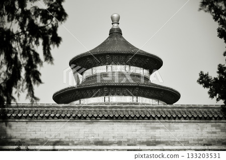 Historic landmark of Temple of Heaven, complex of imperial religious Confucian buildings in Beijing, China Historic landmark of Temple of Heaven, complex of imperial religious Confucian buildings in Beijing, China 133203531