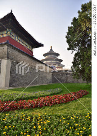 Historic landmark of Temple of Heaven, complex of imperial religious Confucian buildings in Beijing, China Historic landmark of Temple of Heaven, complex of imperial religious Confucian buildings in Beijing, China 133203557