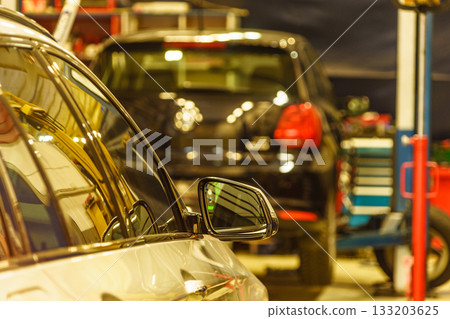 Cars in automobile service Cars in automobile service 133203625