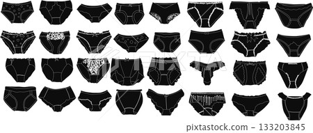 Underwear illustration set 133203845
