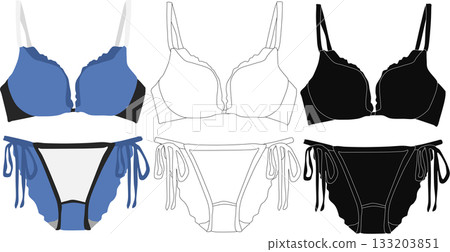Underwear illustration set 133203851