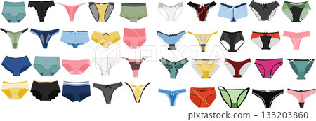 Underwear illustration set 133203860