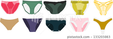Underwear illustration set Underwear illustration set 133203863