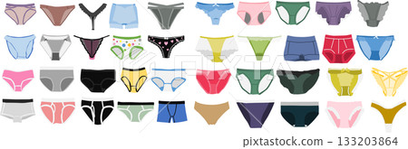 Underwear illustration set Underwear illustration set 133203864