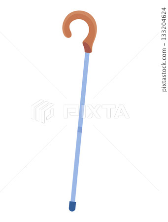 This is a Stylish Blue Cane featuring a Curved Handle for ease of use 133204624