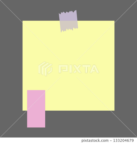 Paper notes stickers. Place for memo messages on paper sheets. Blank sticky place for to do list and office notice or information board 133204679