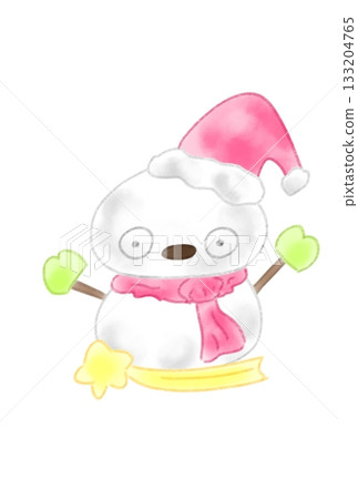 驚訝的雪人 133204765