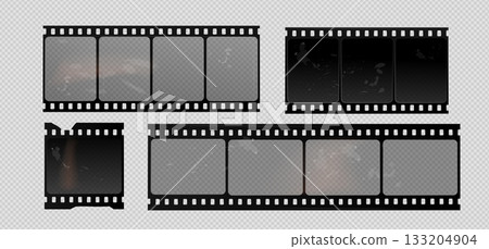 Vintage film strip frame - photo negative border Vintage film strip frame - photo negative border 133204904