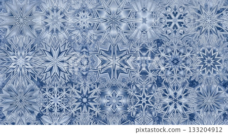 Silver and blue winter pattern 133204912