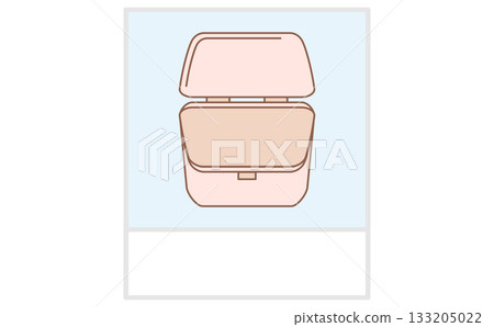 Simple and cute illustration of a denture case for nursing care Simple and cute illustration of a denture case for nursing care 133205022
