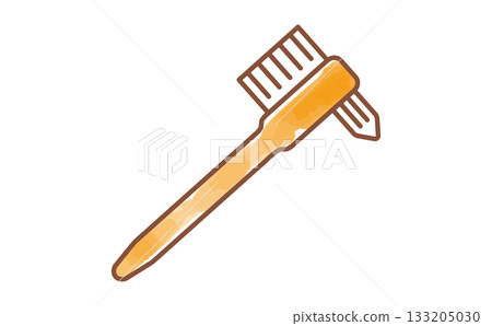 簡單的牙刷水彩手繪插圖素材 133205030