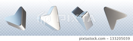 Chrome arrow collection with metallic gradient Chrome arrow collection with metallic gradient 133205039