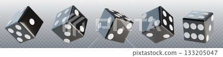 3D dice set with random numbers 133205047