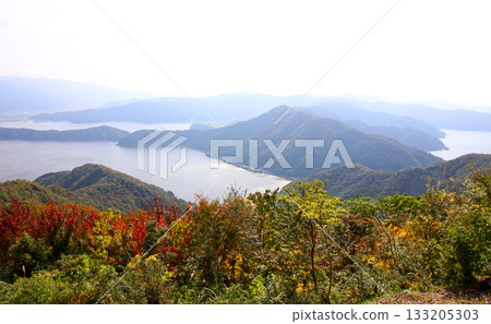 三方露台、三方五湖彩虹線、山頂公園、日本海、水月湖、日向湖、須賀湖、久串湖、若狹灣 133205303