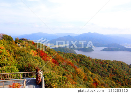 三方露台、三方五湖彩虹線、山頂公園、日本海、水月湖、日向湖、須賀湖、久串湖、若狹灣 133205510