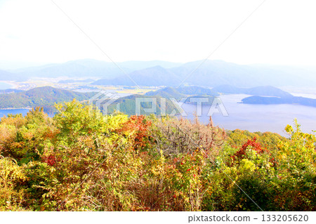三方露台、三方五湖彩虹線、山頂公園、日本海、水月湖、日向湖、須賀湖、久串湖、若狹灣 133205620