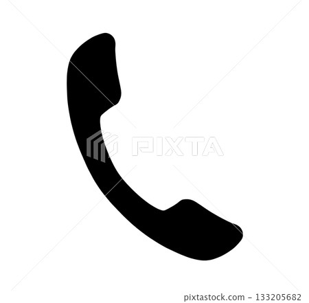 simple black phone icon 133205682