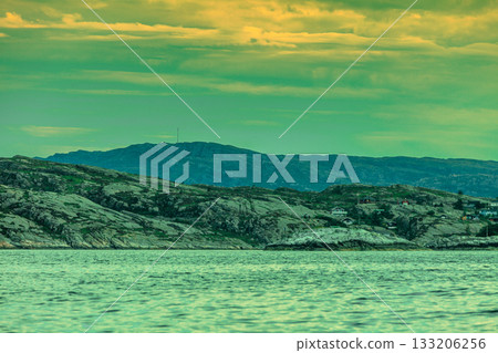water and islands around bergen 133206256