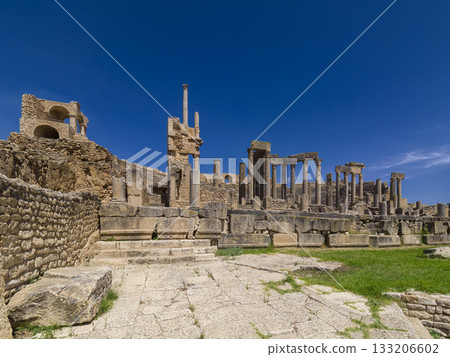 Roman ruins of Dougga, Tunisia 133206602