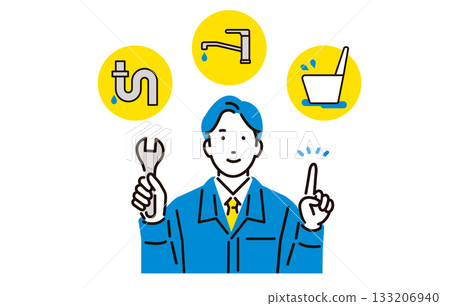 人物工作服男性管道施工圖片 人物工作服男性管道施工圖片 133206940