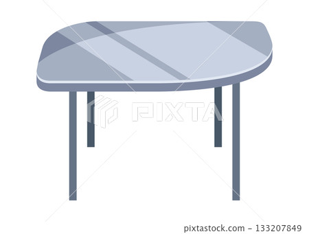 Table furniture of wood, interior wooden desk. Empty wooden table isolated illustration on white background. Vector illustration of platform or stand Table furniture of wood, interior wooden desk. Empty wooden table isolated illustration on white background. Vector illustration of platform or stand 133207849